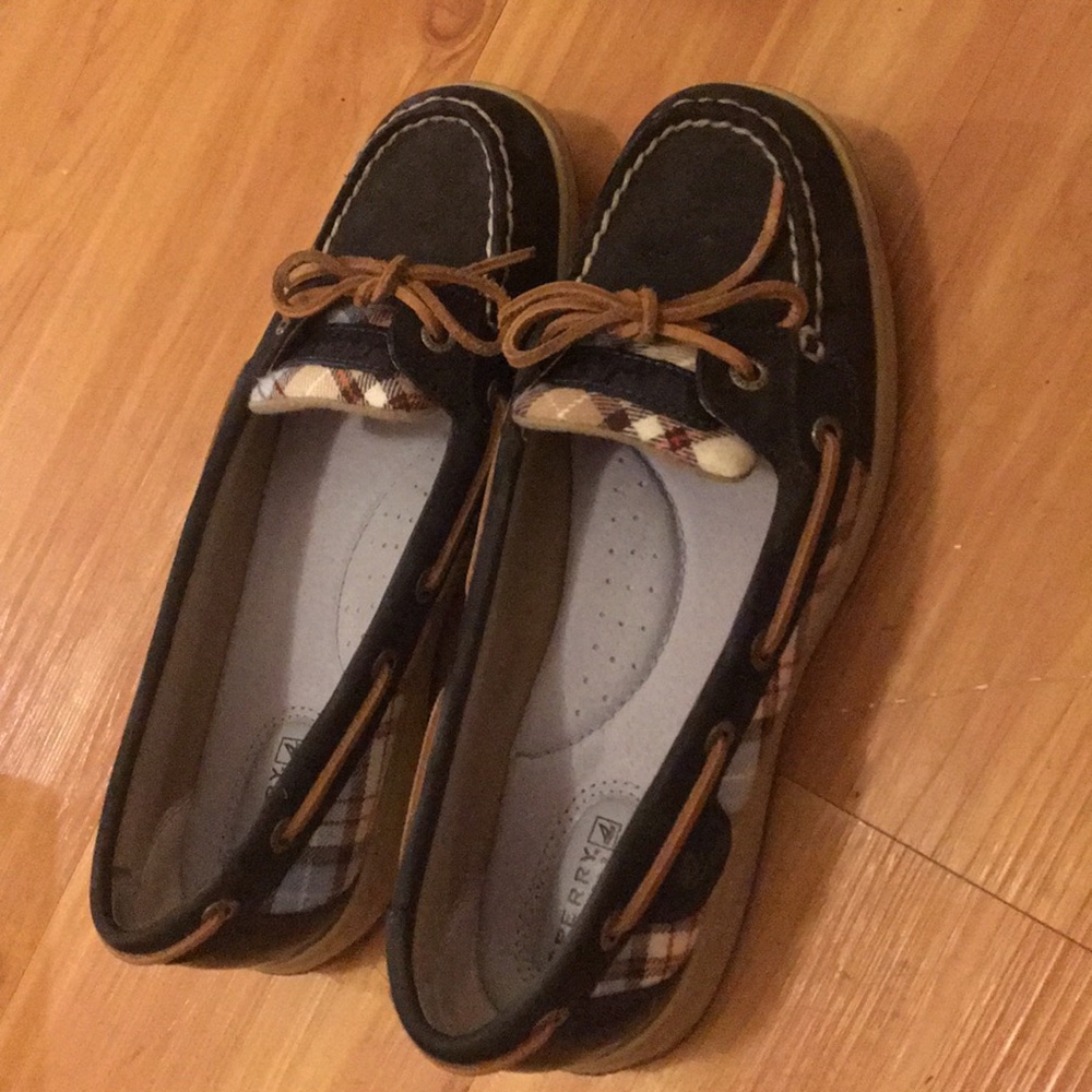 Sperry Top-Sider Angelfish Navy Blue Plaid